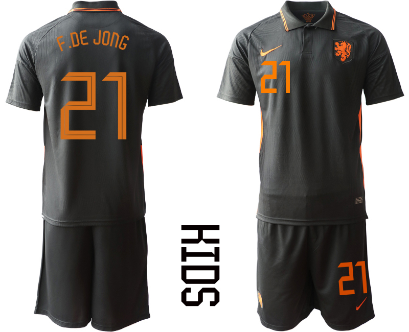 2021 European Cup Netherlands away Youth #21 soccer jerseys->netherlands(holland) jersey->Soccer Country Jersey
